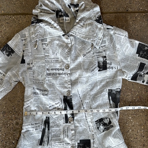 Sole Dione Stuido Vintage Newspaper Button Down Shirt - Picture 7 of 9